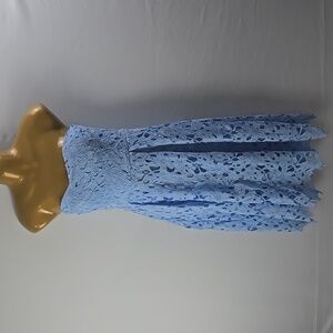 Francesca’s Women’s Size XS Light Blue Harpeth Strapless Lace Dress Sz S